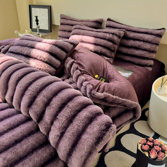4-Piece Velvet Winter Bedding Set