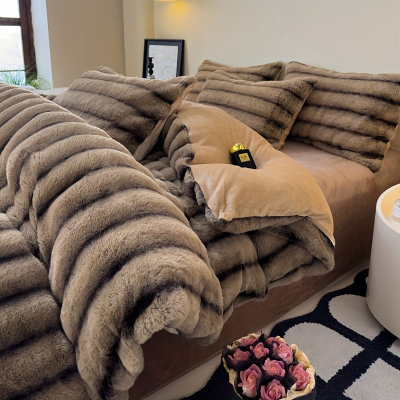 4-Piece Velvet Winter Bedding Set — Dulune