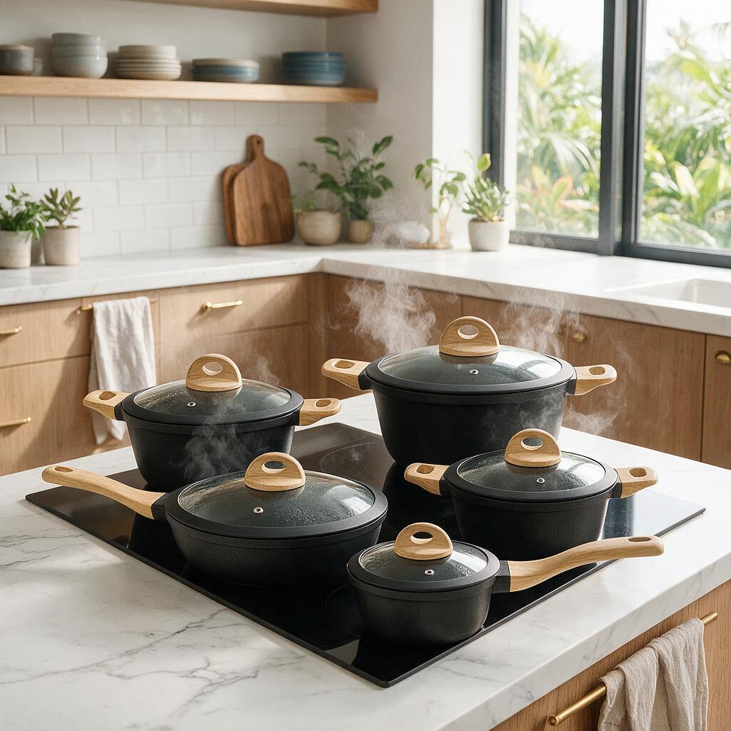 5-Piece Ceramic Nonstick Cookware Set — Dulune