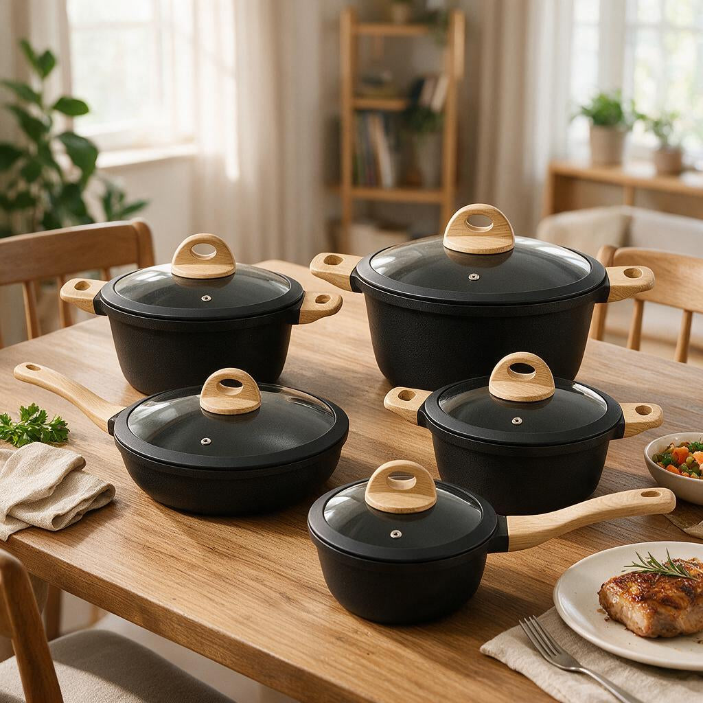 5-Piece Ceramic Nonstick Cookware Set — Dulune