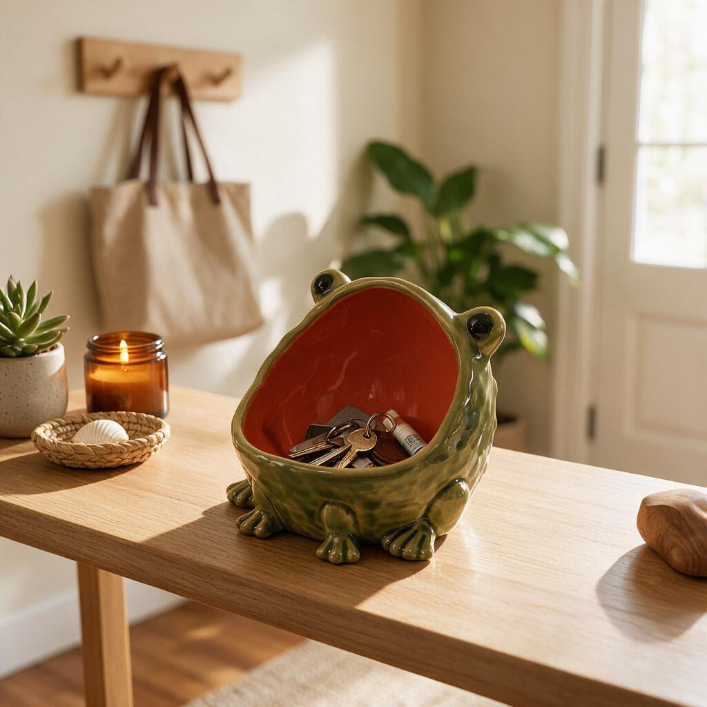 Ceramic Frog Decorative Bowl — Dulune