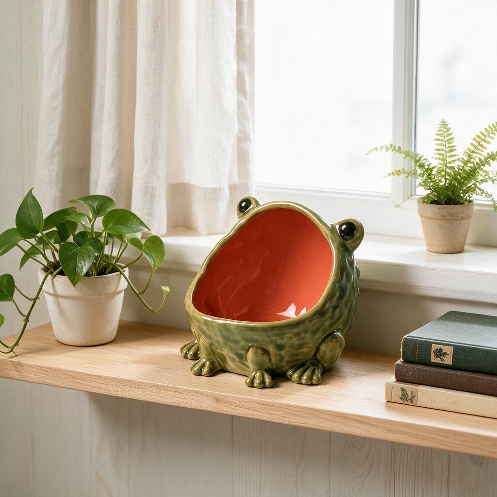 Ceramic Frog Decorative Bowl — Dulune