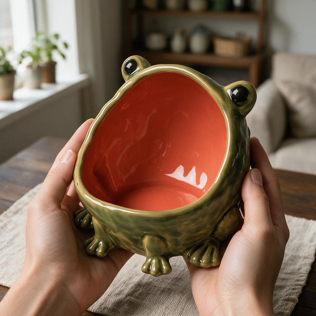 Ceramic Frog Decorative Bowl — Dulune