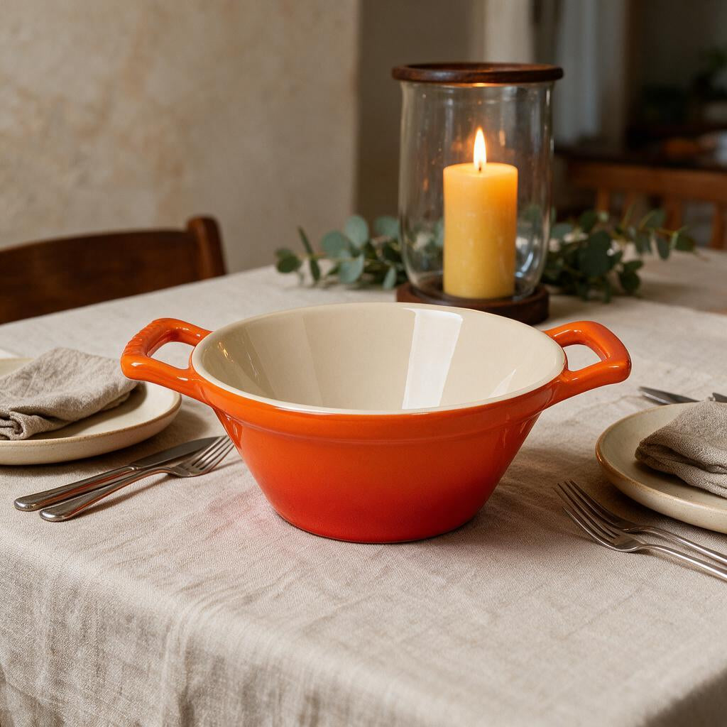 Ceramic Soup Bowl with Two Handles — Dulune