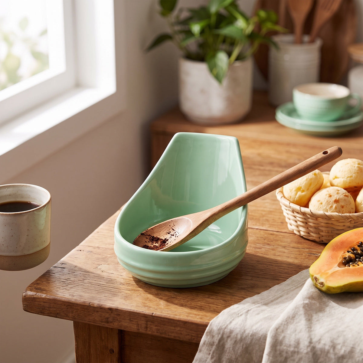 Ceramic Spoon Rest and Lid Holder for Kitchen — Dulune