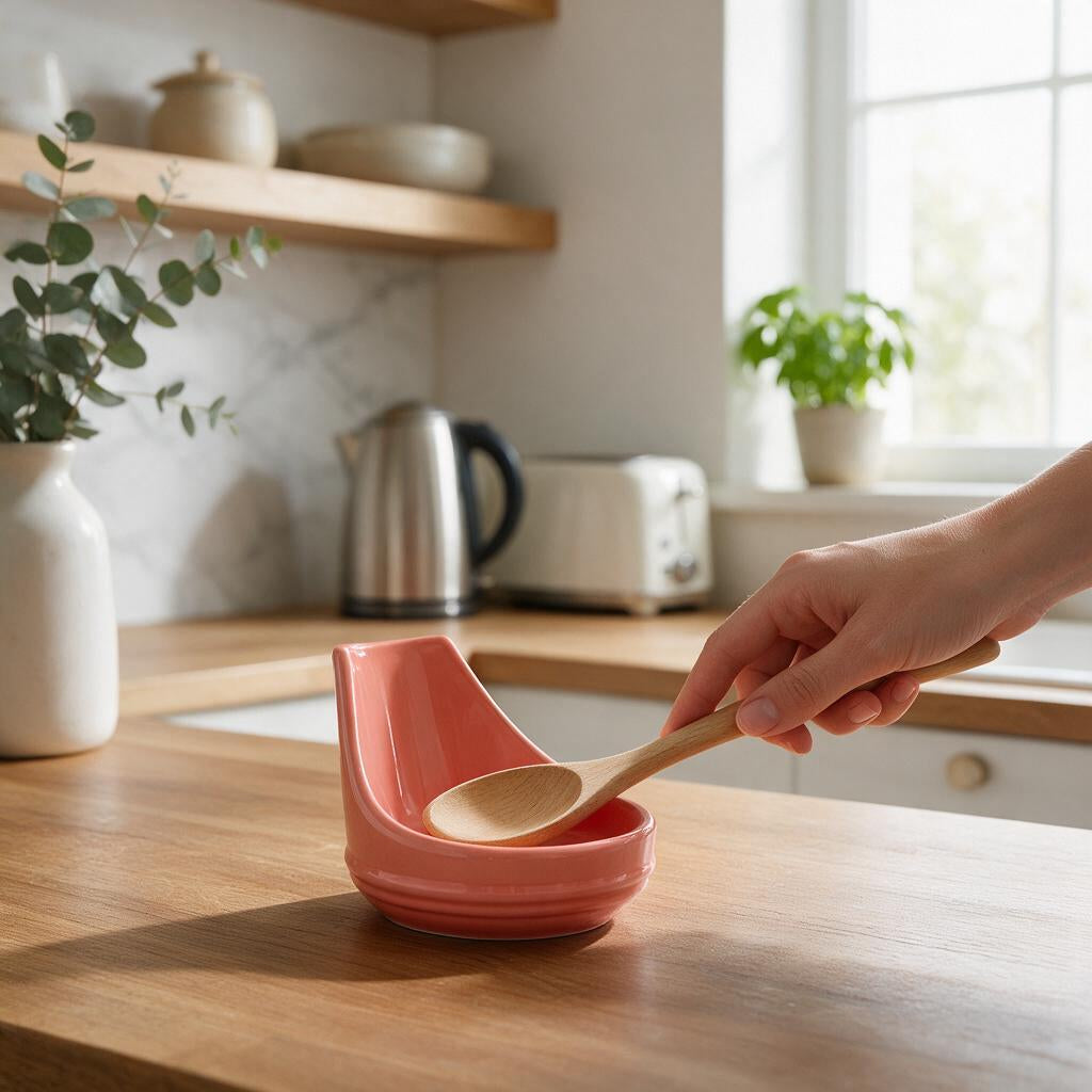 Ceramic Spoon Rest and Lid Holder for Kitchen — Dulune