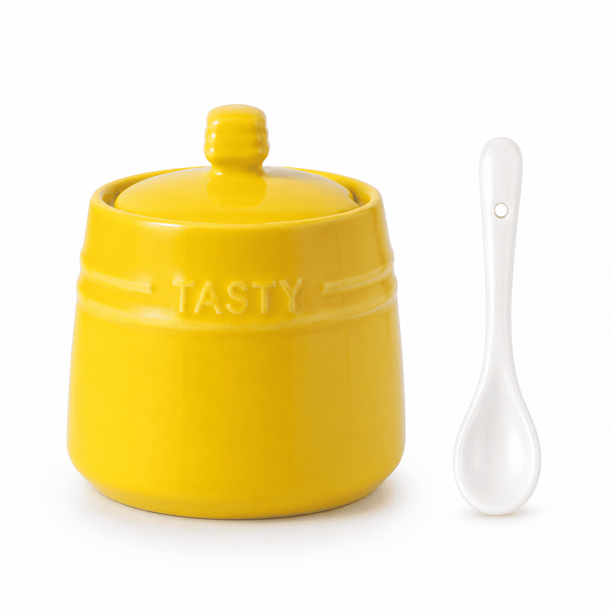 Ceramic Sugar Jar with Spoon — Dulune