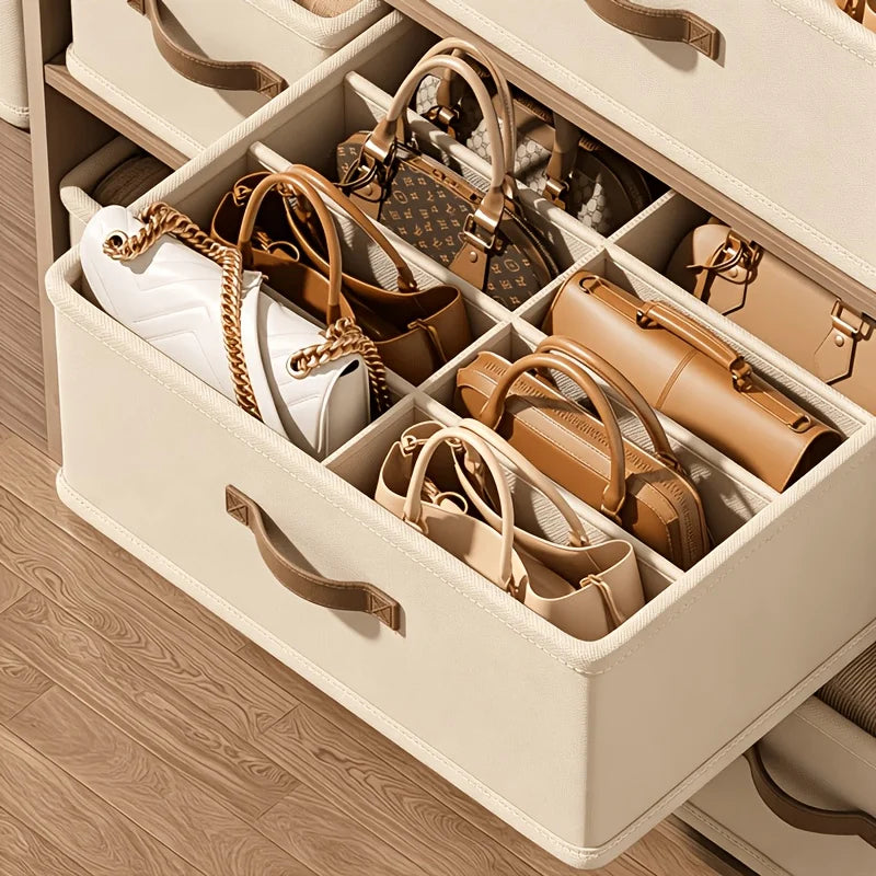 Closet Handbag Organizer Box with Removable Dividers — Dulune