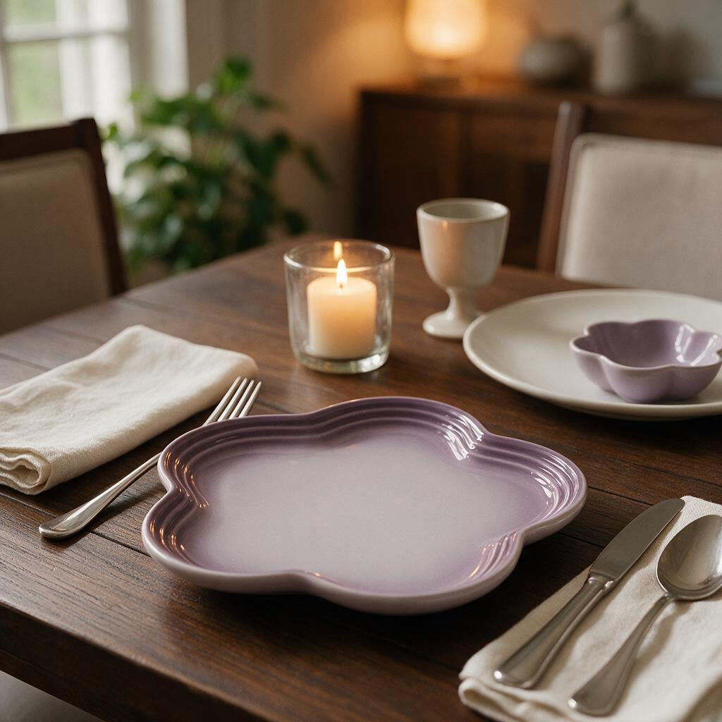Floral Porcelain Dinner Plate, 9 in — Dulune