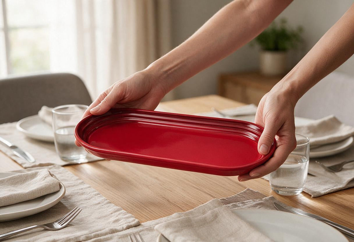 Handmade Ceramic Oval Serving Platter — Dulune