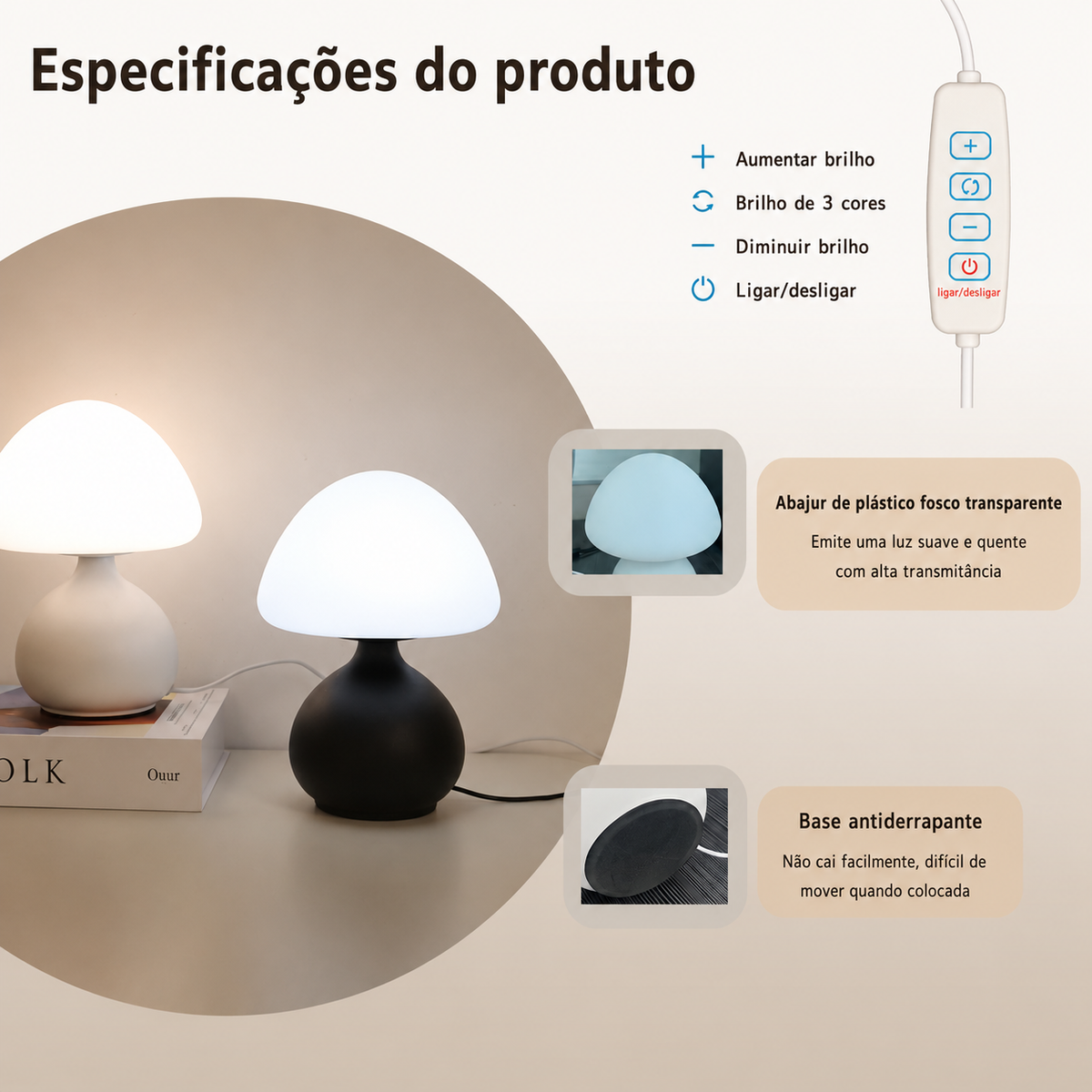 Mushroom LED Table Lamp — Dulune