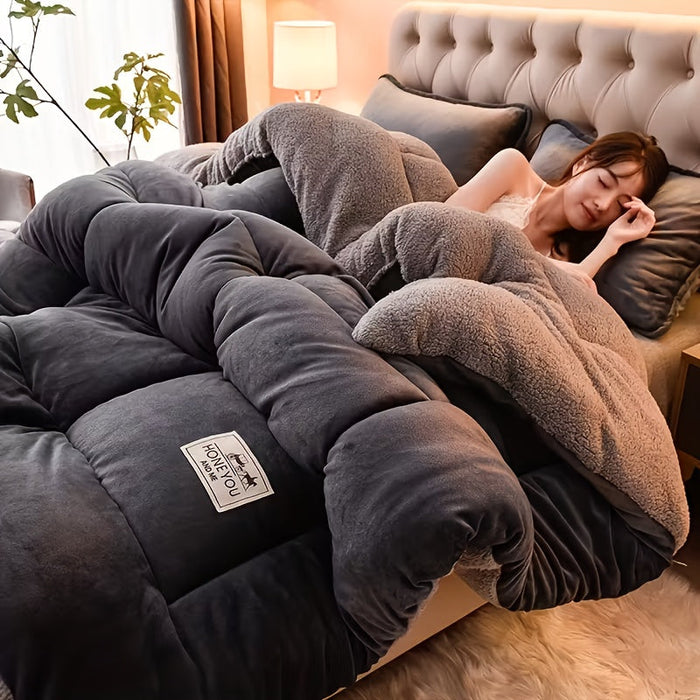 Plaid Plush Winter Comforter