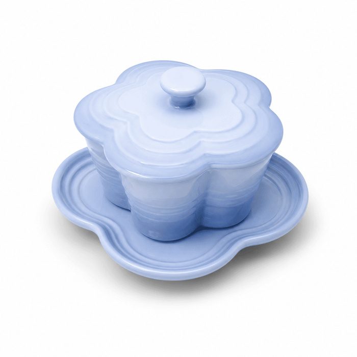 Plum Blossom Ceramic Bowl with Lid