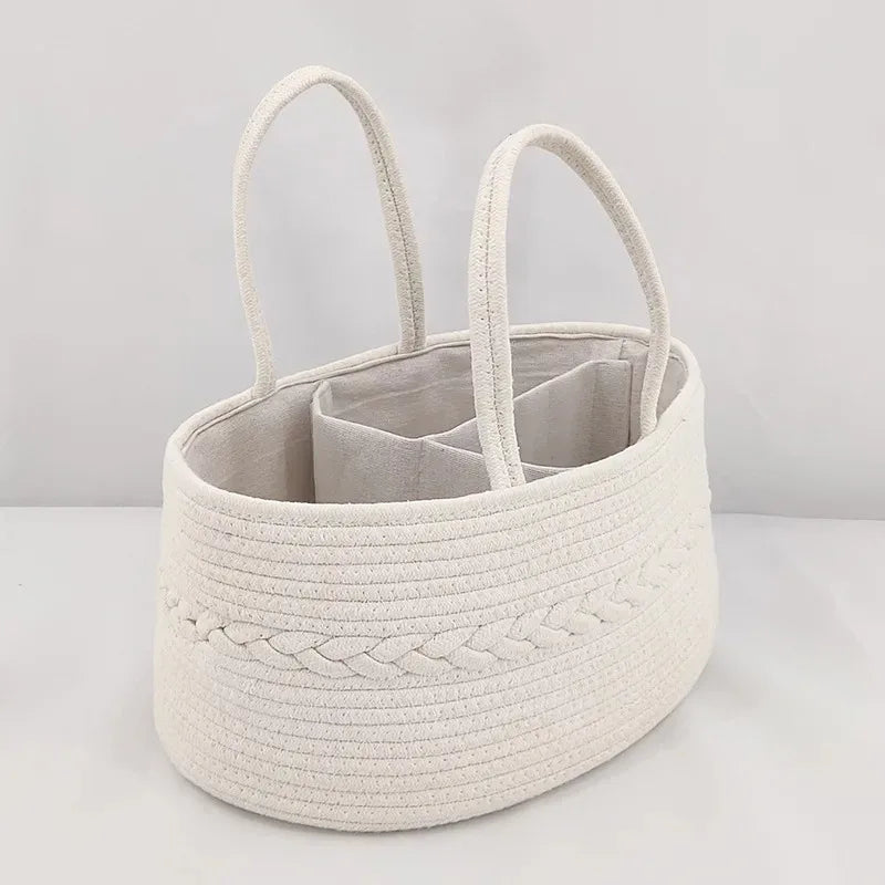 Portable Rope Diaper Caddy with Removable Dividers — Dulune
