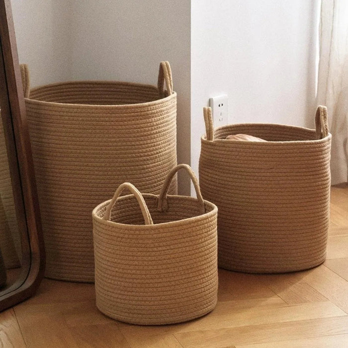 Round Cotton Rope Planter Basket