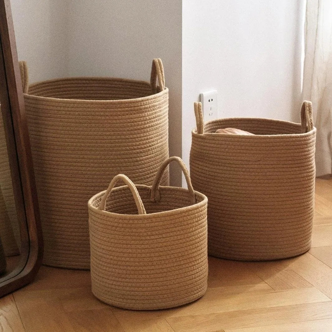 Round Cotton Rope Planter Basket — Dulune