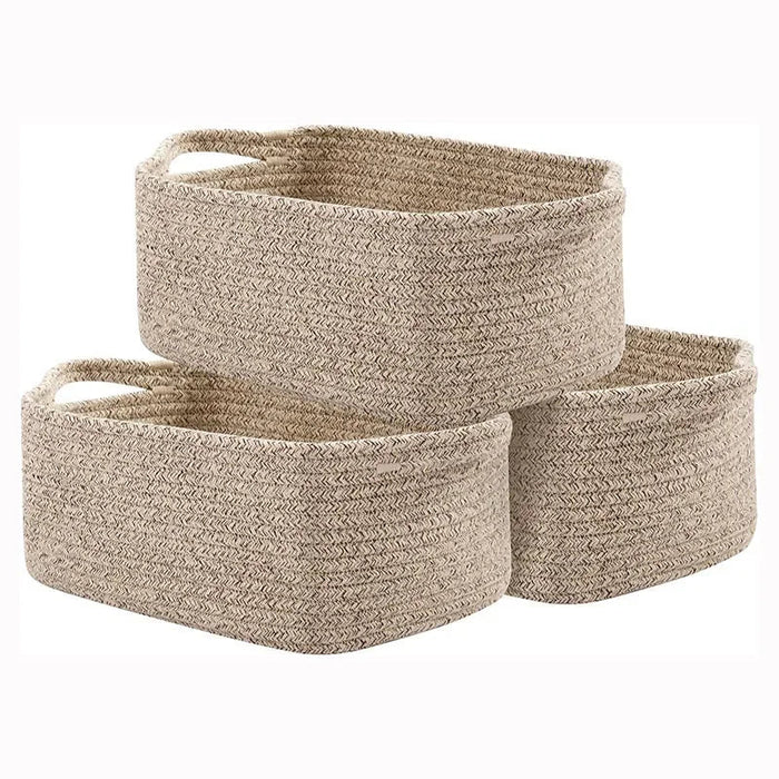 Soft Cotton Rope Rectangular Storage Basket