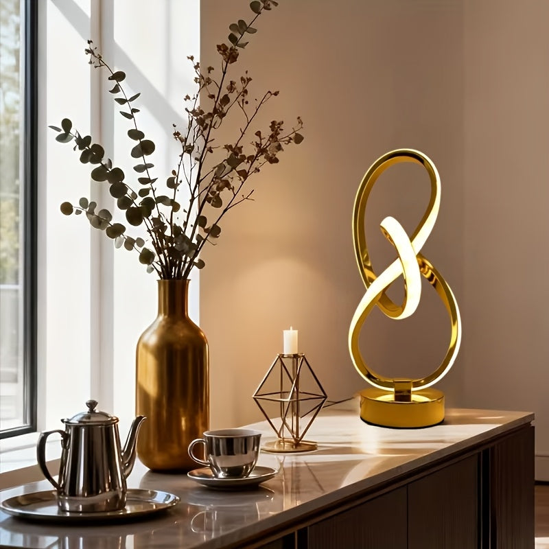 Spiral Metal Table Lamp — Dulune