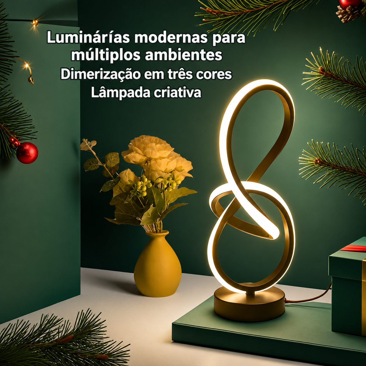 Spiral Metal Table Lamp — Dulune