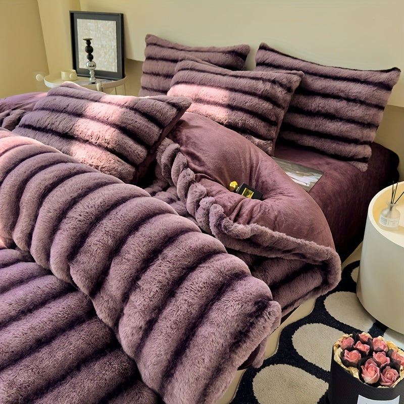 4-Piece Velvet Winter Bedding Set — Dulune