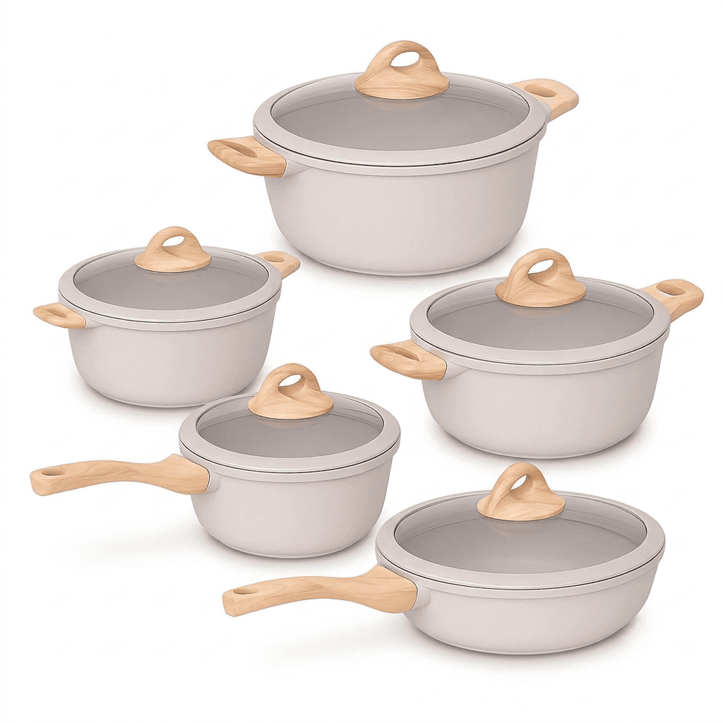 5-Piece Ceramic Nonstick Cookware Set — Dulune