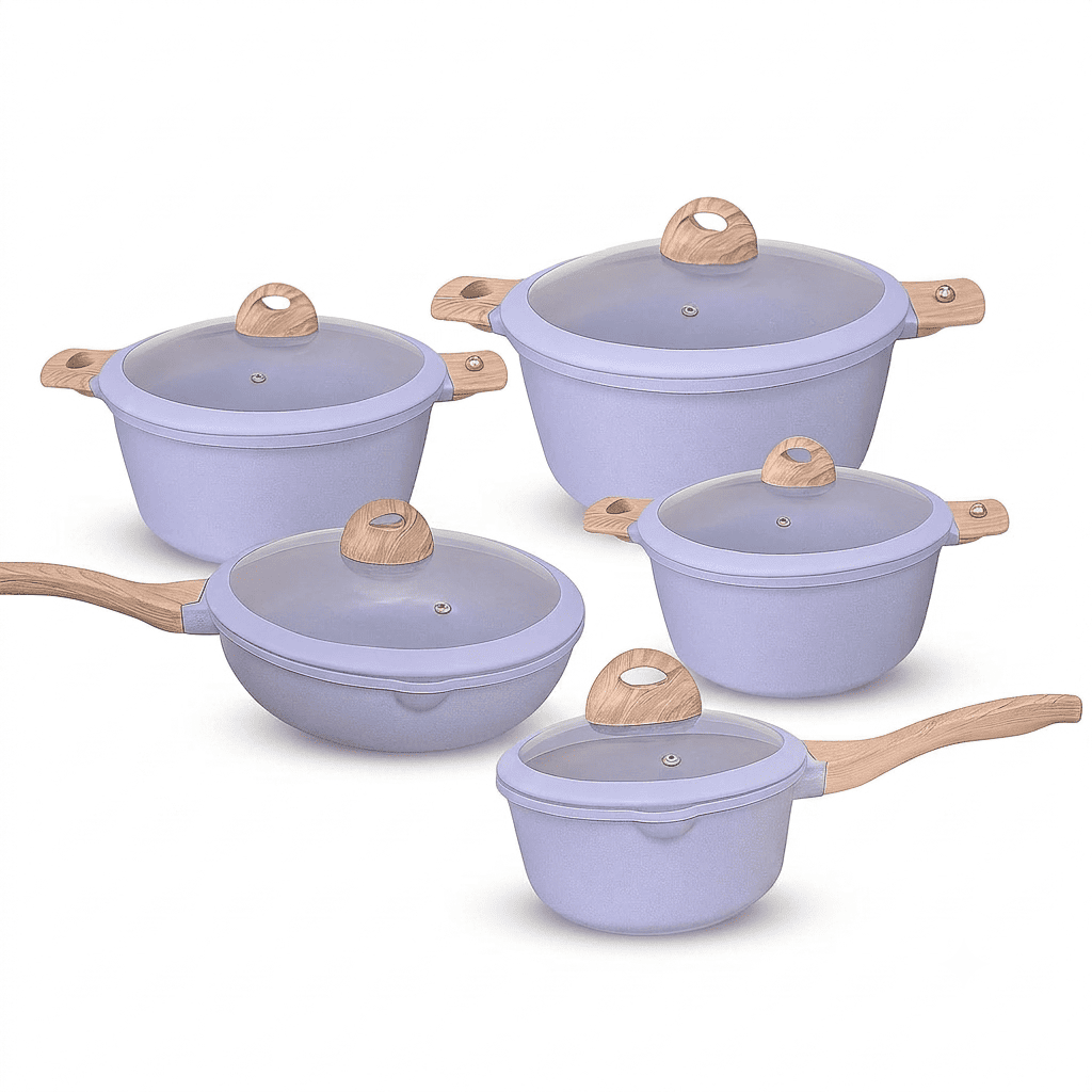 5-Piece Ceramic Nonstick Cookware Set — Dulune