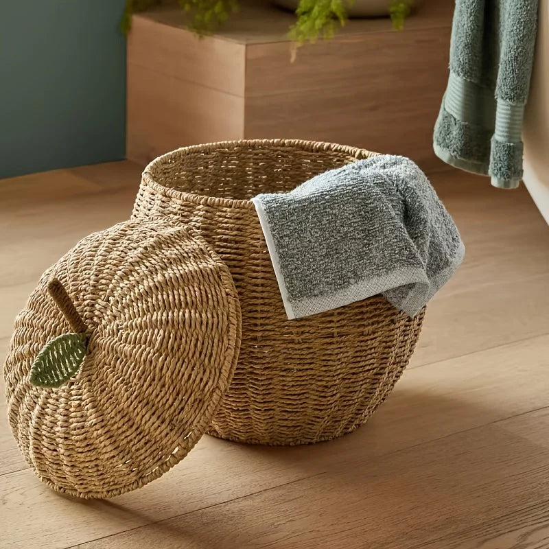 Apple and Pear Shaped Storage Basket with Lid — Dulune