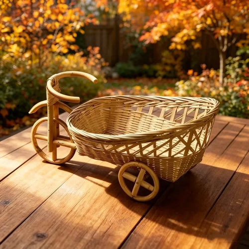 Bamboo Tricycle Decorative Basket — Dulune