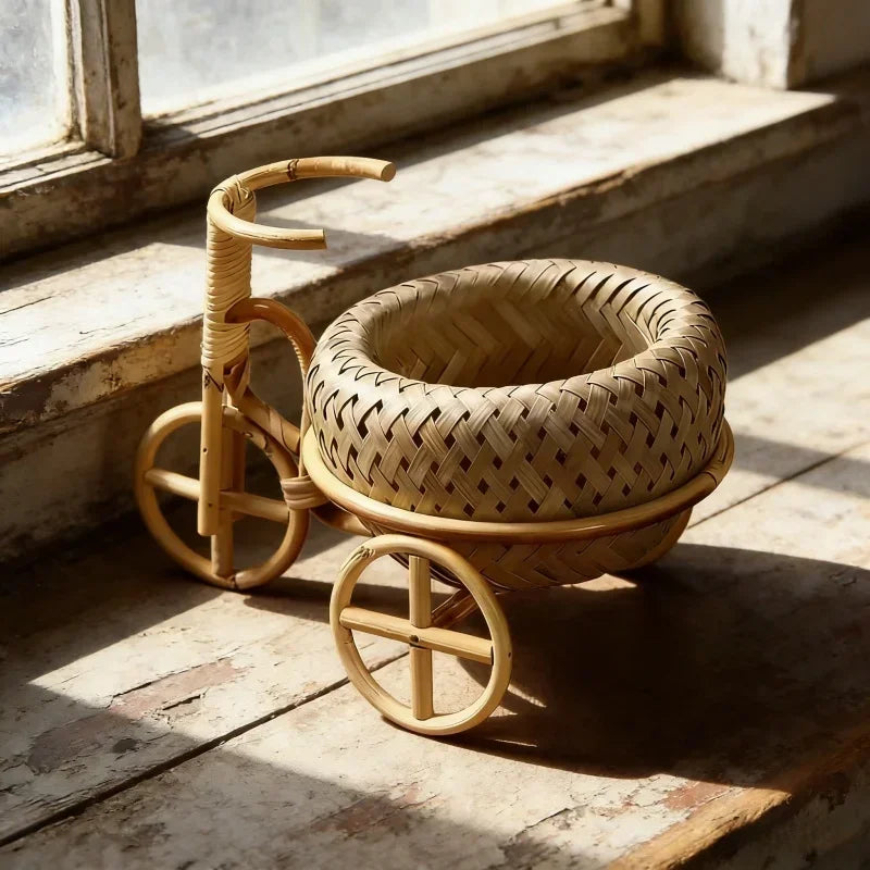 Bamboo Tricycle Decorative Basket — Dulune