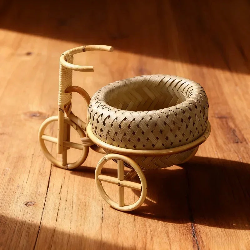 Bamboo Tricycle Decorative Basket — Dulune