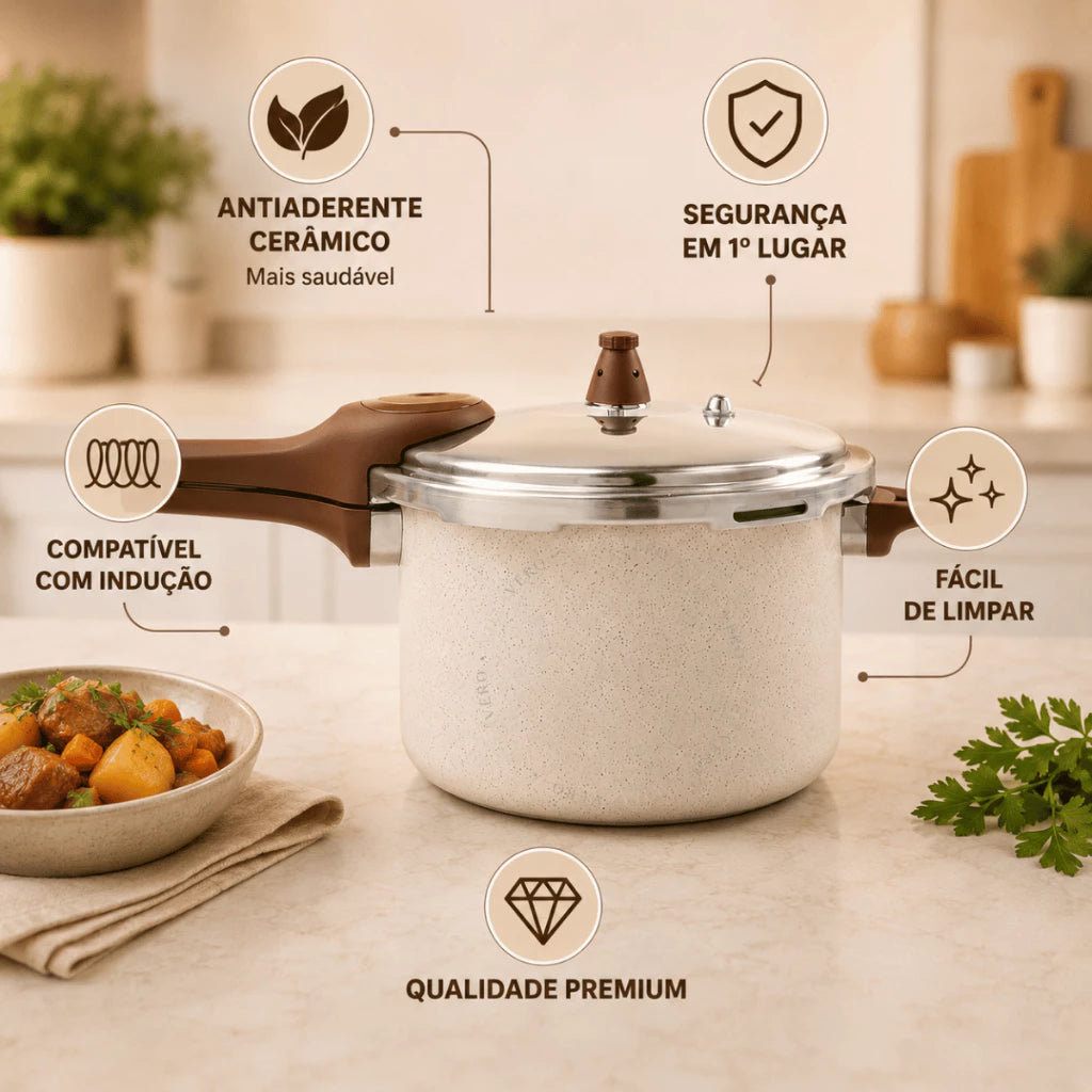 Ceramic Nonstick Pressure Cooker, 4.4 qt — Dulune