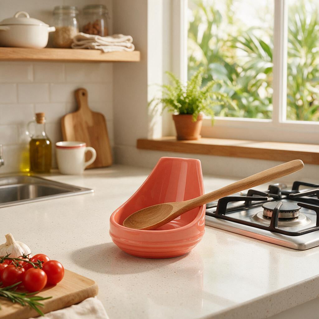 Ceramic Spoon Rest and Lid Holder for Kitchen — Dulune