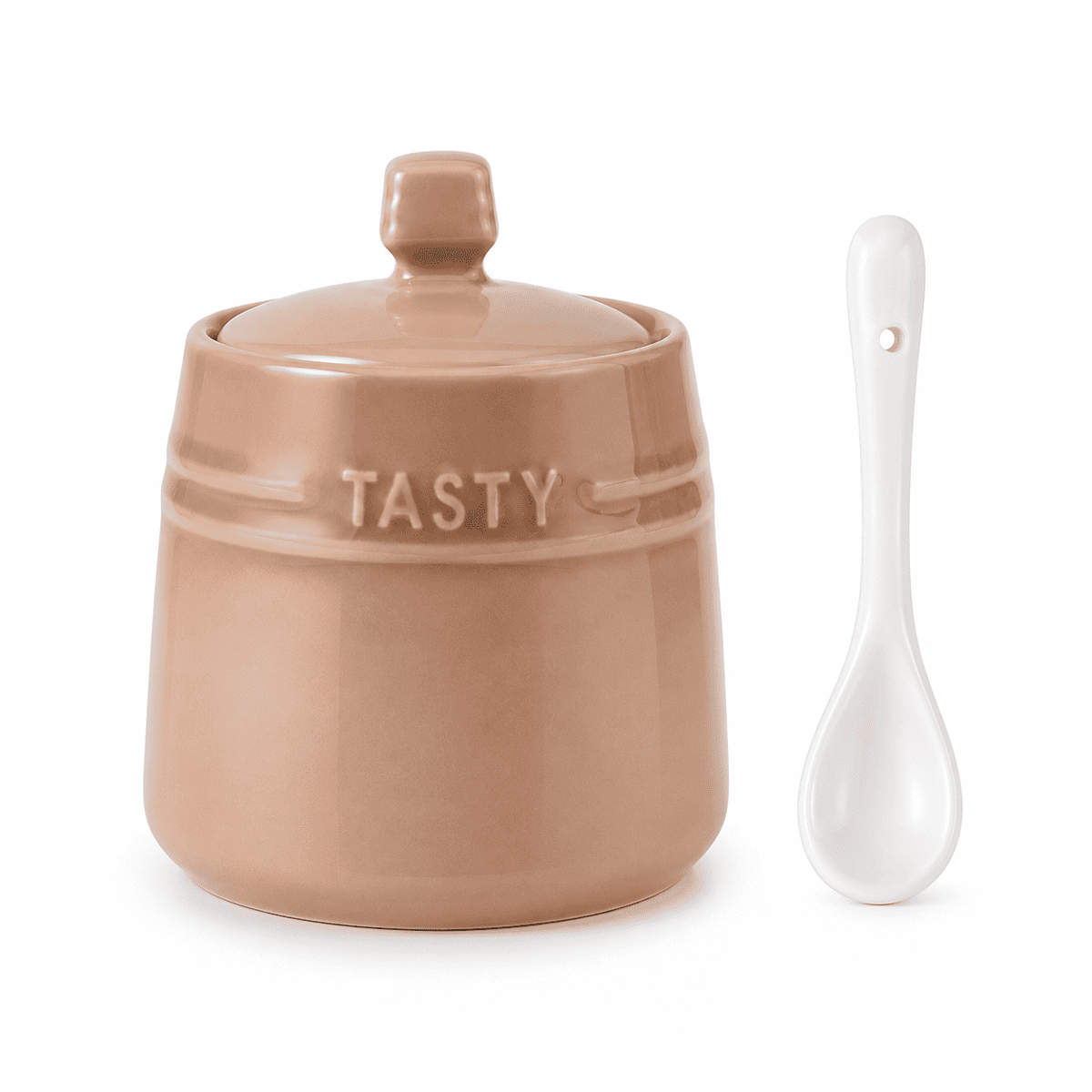 Ceramic Sugar Jar with Spoon — Dulune