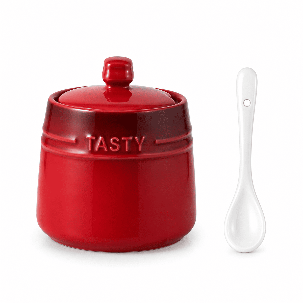 Ceramic Sugar Jar with Spoon — Dulune