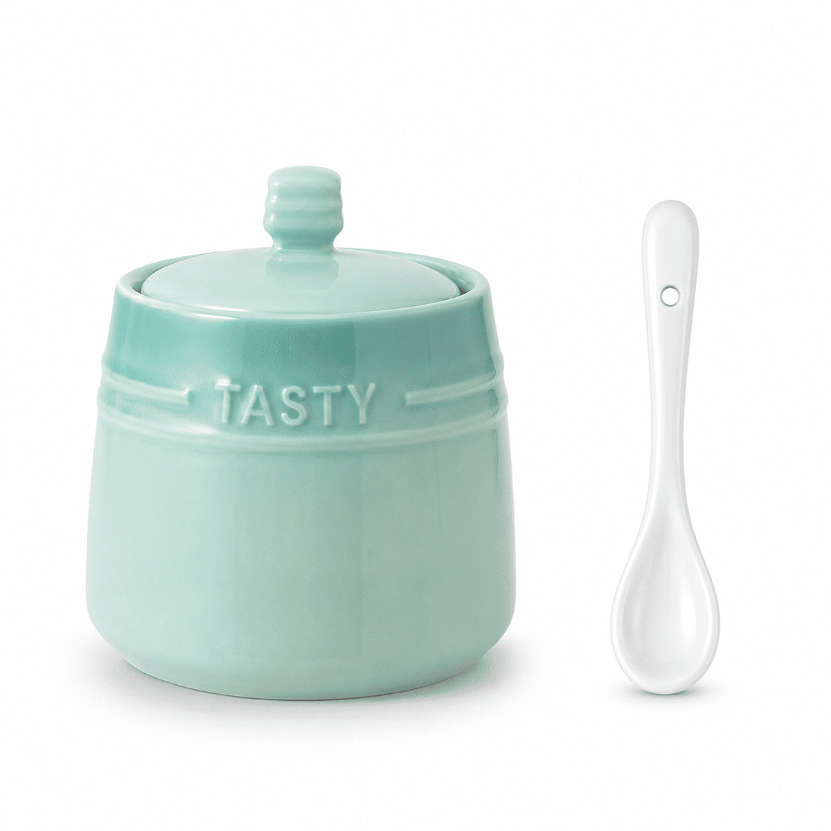 Ceramic Sugar Jar with Spoon — Dulune