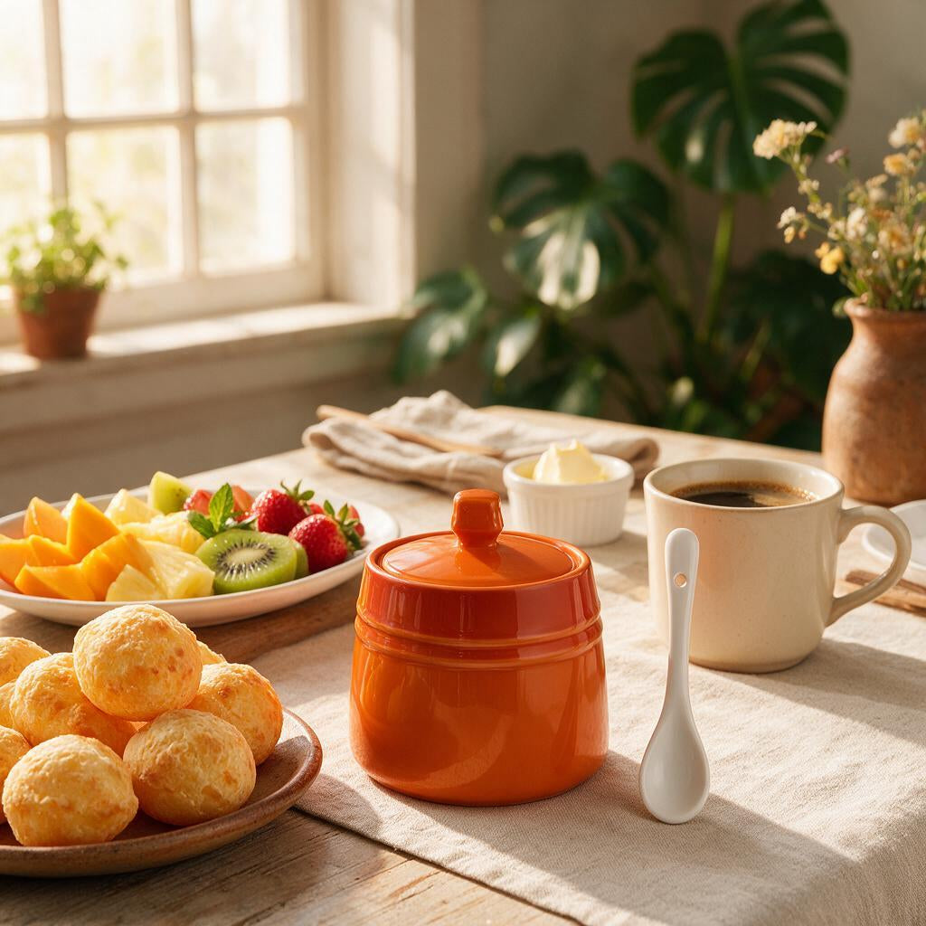 Ceramic Sugar Jar with Spoon — Dulune