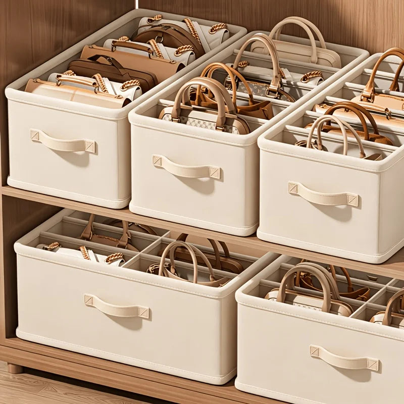 Closet Handbag Organizer Box with Removable Dividers — Dulune