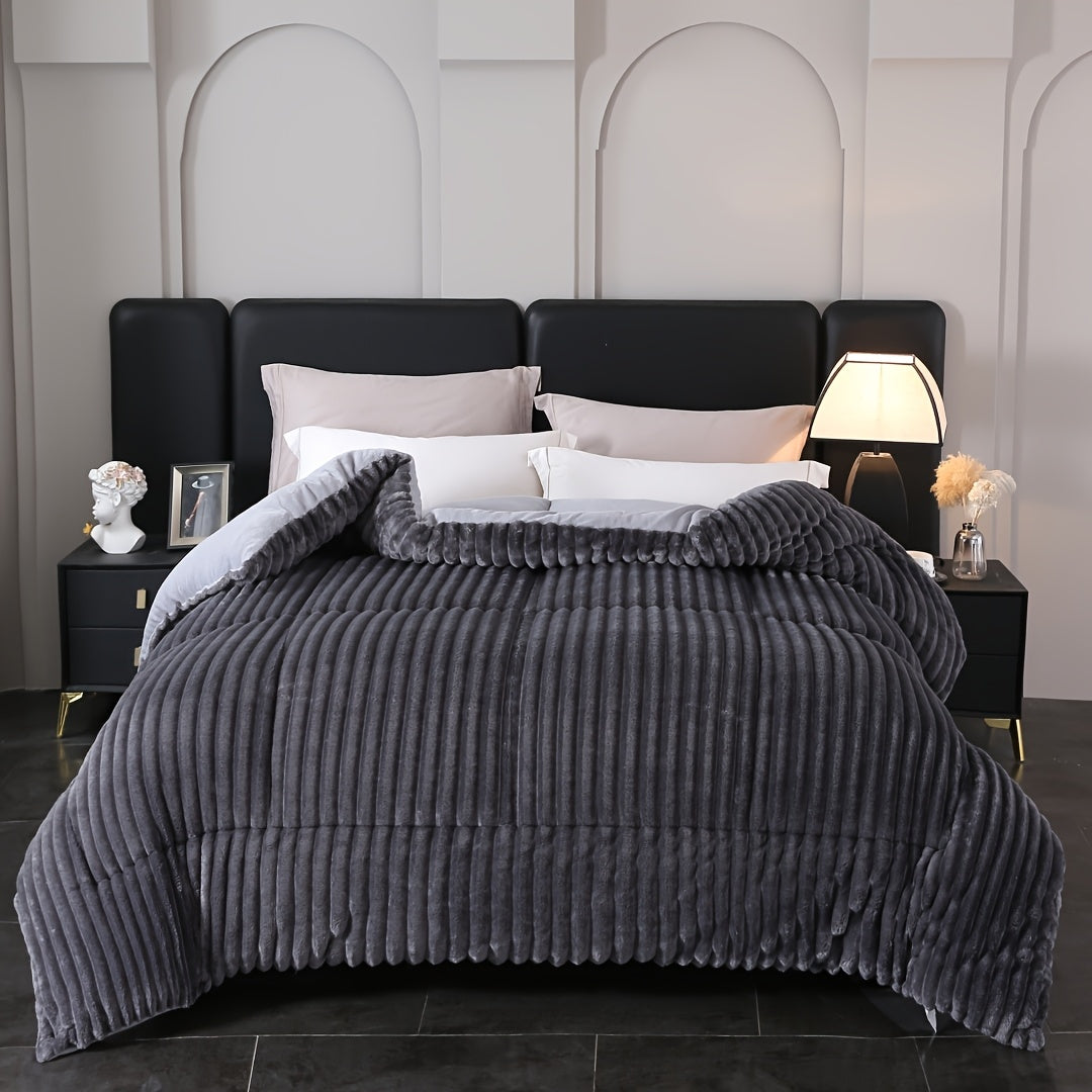 Faux Rabbit Fur Plush Winter Comforter — Dulune