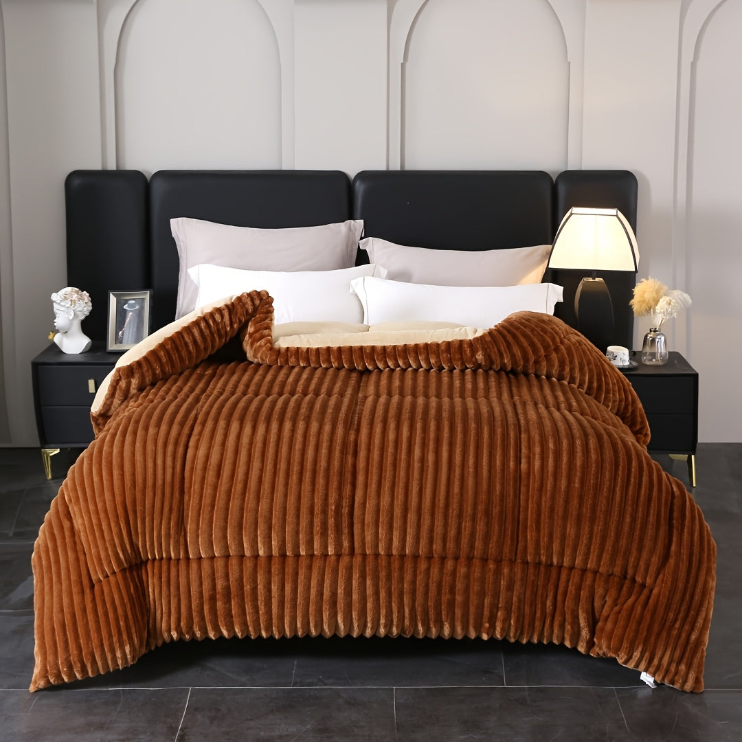 Faux Rabbit Fur Plush Winter Comforter — Dulune
