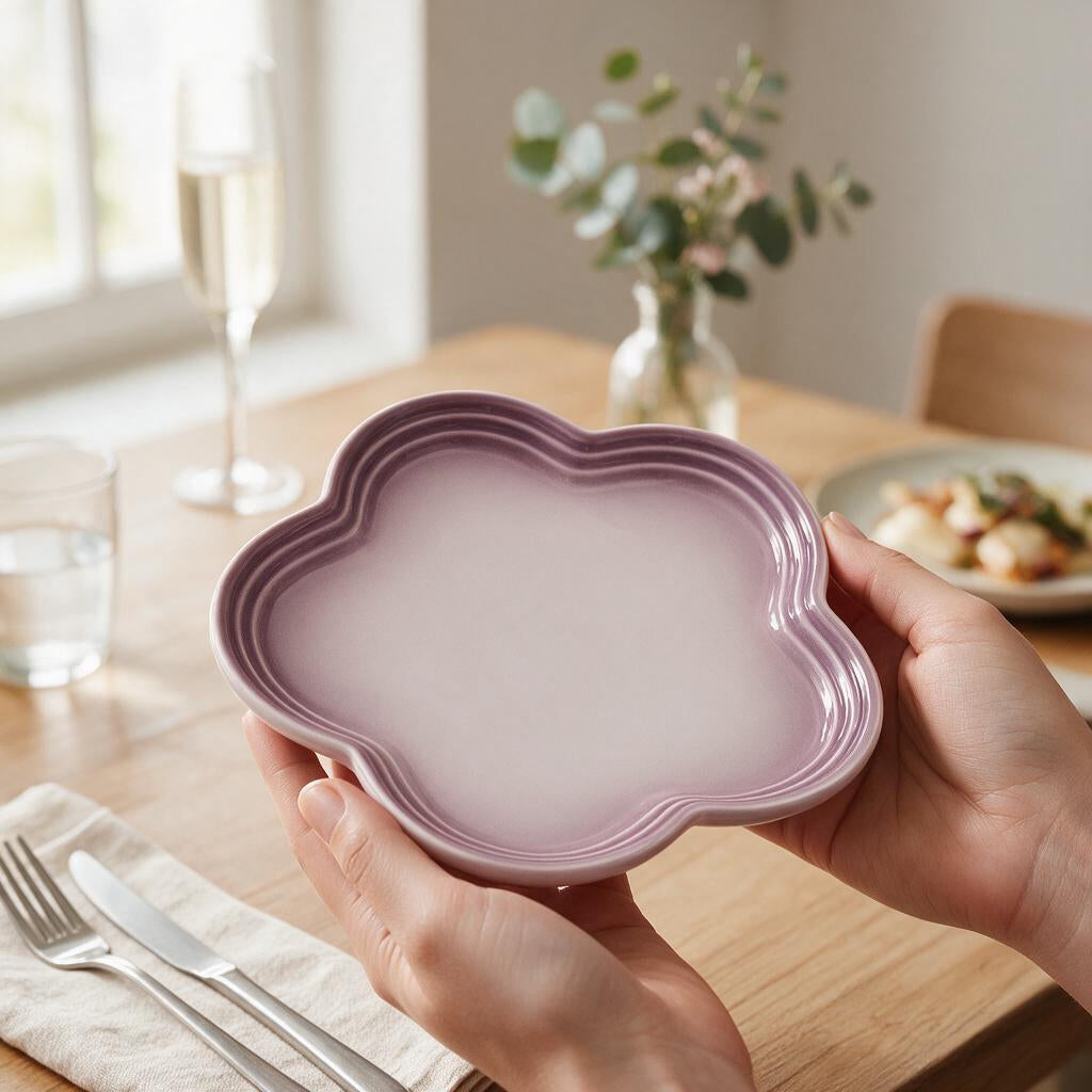 Floral Porcelain Dinner Plate, 9 in — Dulune