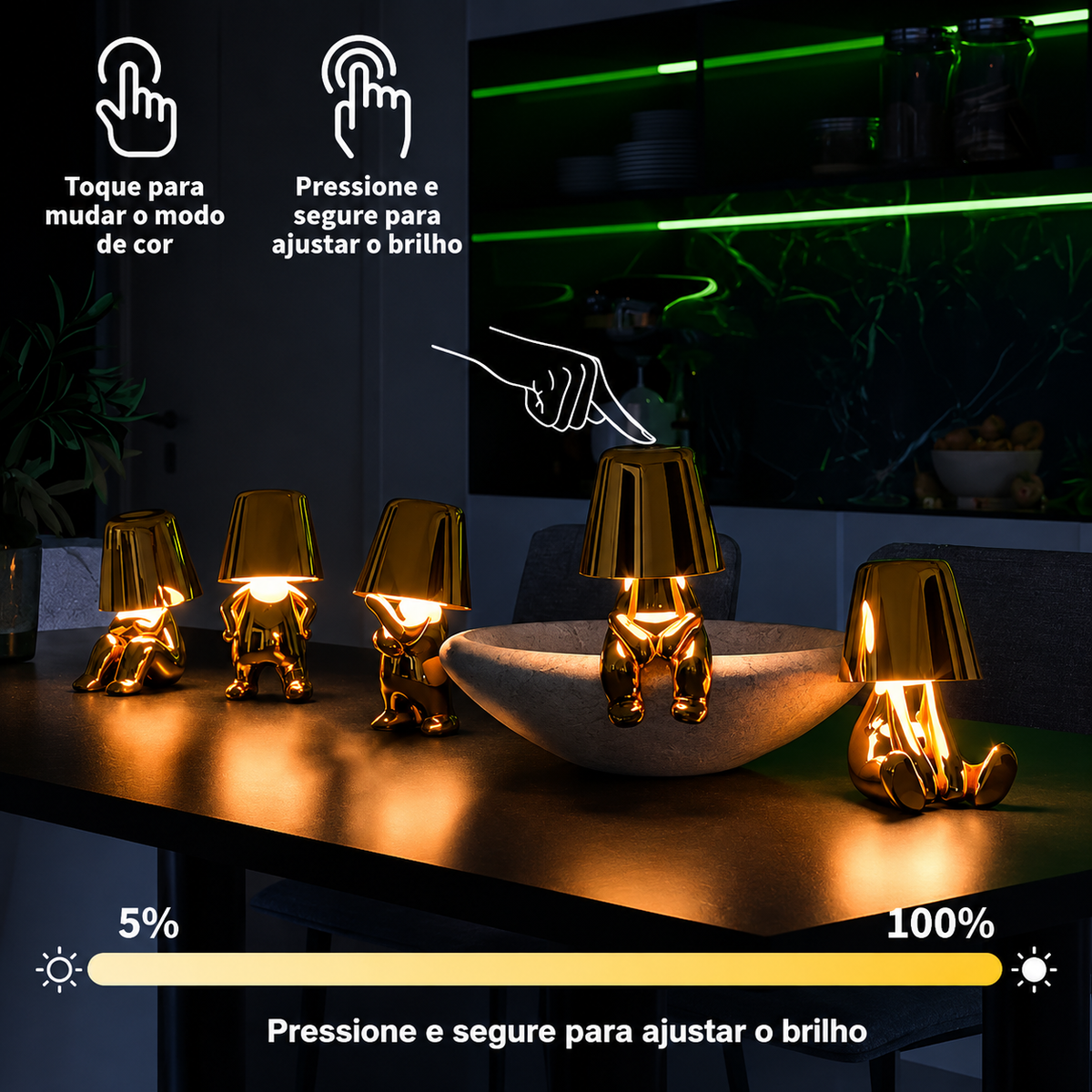 Gold Thinker LED Table Lamp — Dulune