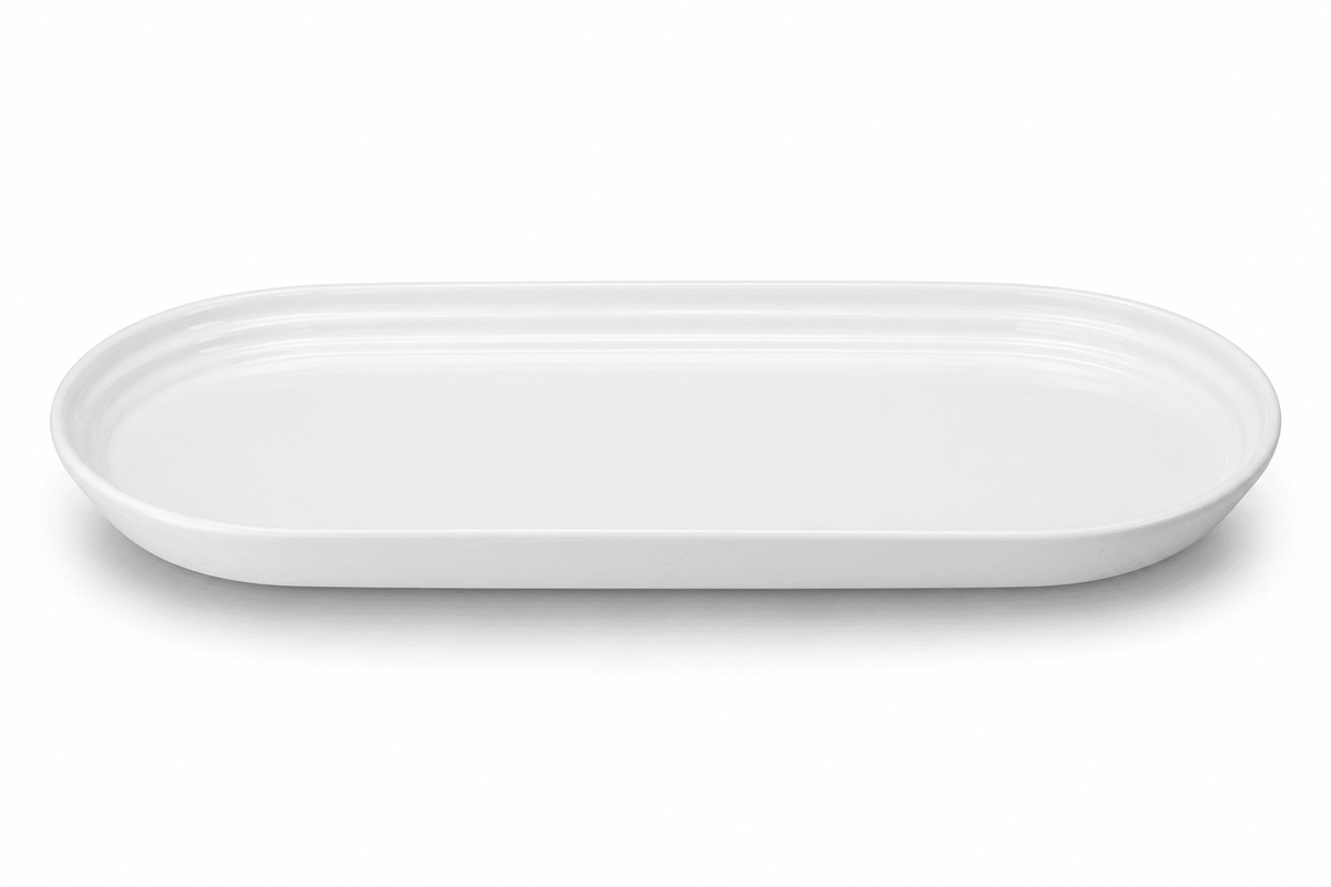 Handmade Ceramic Oval Serving Platter — Dulune