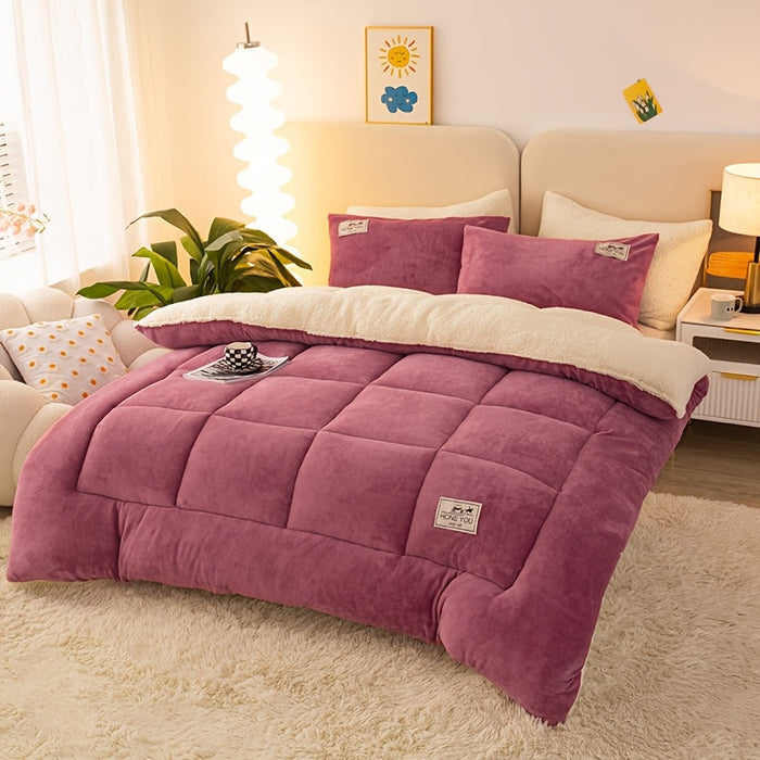 Heavy Quilted Velvet Winter Bedspread