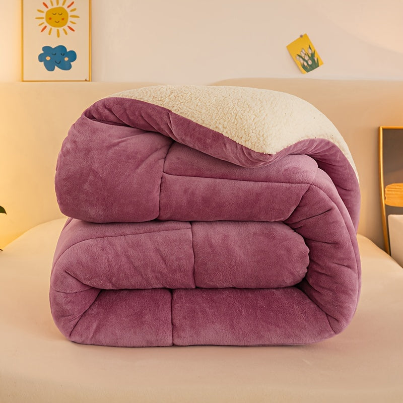Heavy Quilted Velvet Winter Bedspread — Dulune