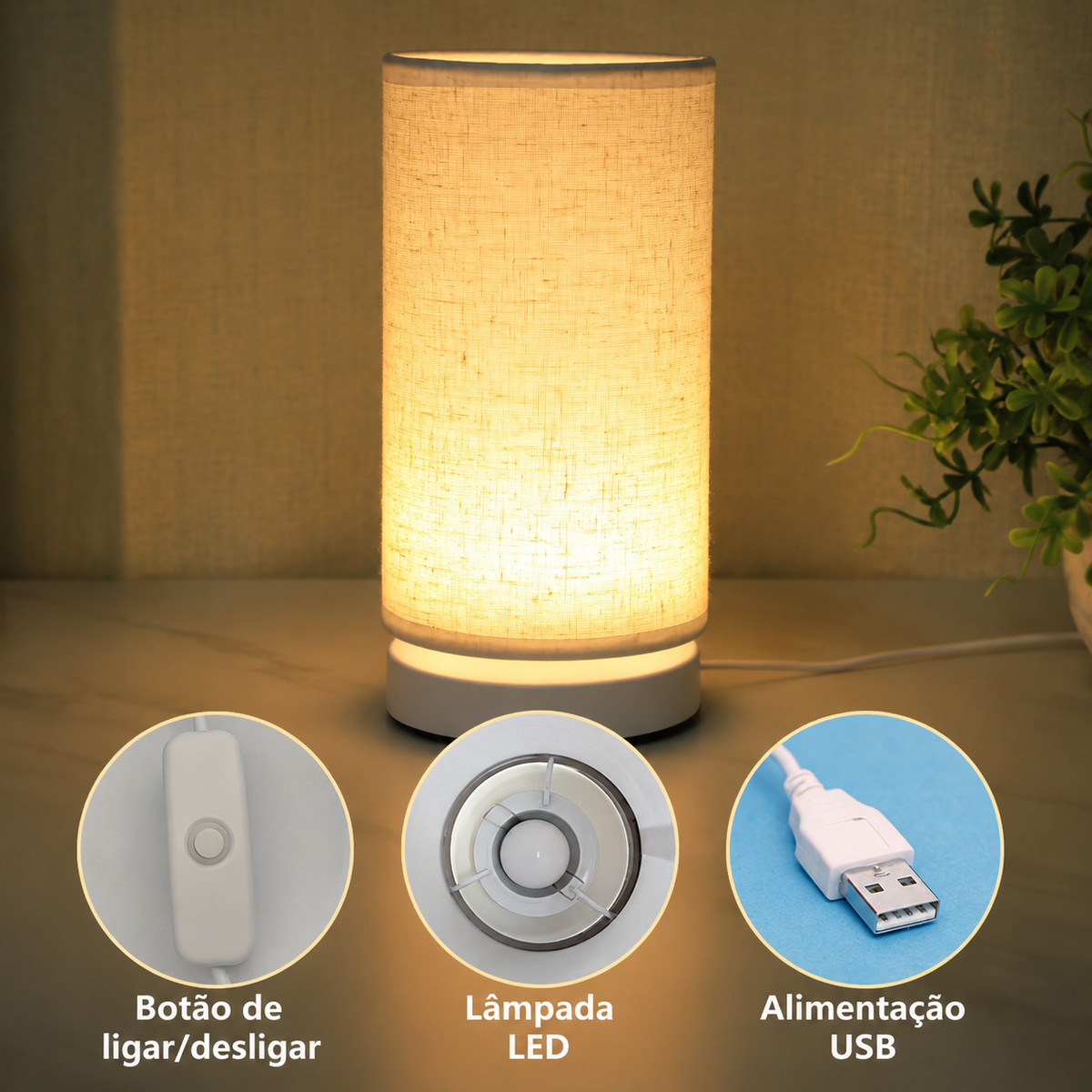 Minimalist LED Table Lamp with Adjustable Color Temperature — Dulune