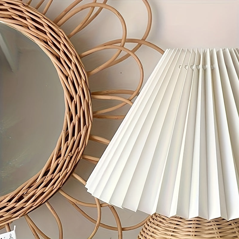 Pleated Shade Table Lamp with Metal Base — Dulune