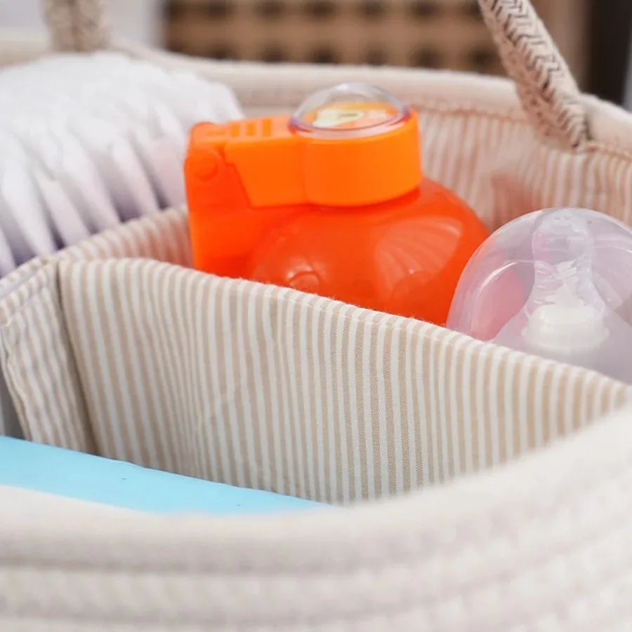 Portable Rope Diaper Caddy with Removable Dividers — Dulune