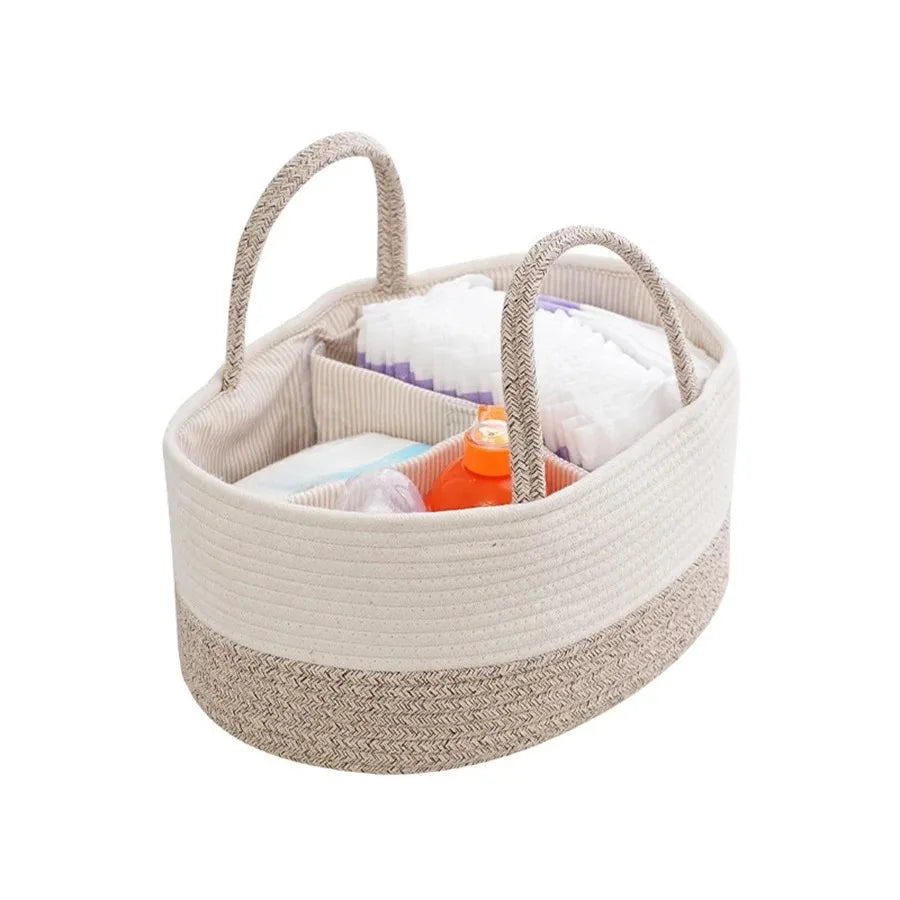 Portable Rope Diaper Caddy with Removable Dividers — Dulune