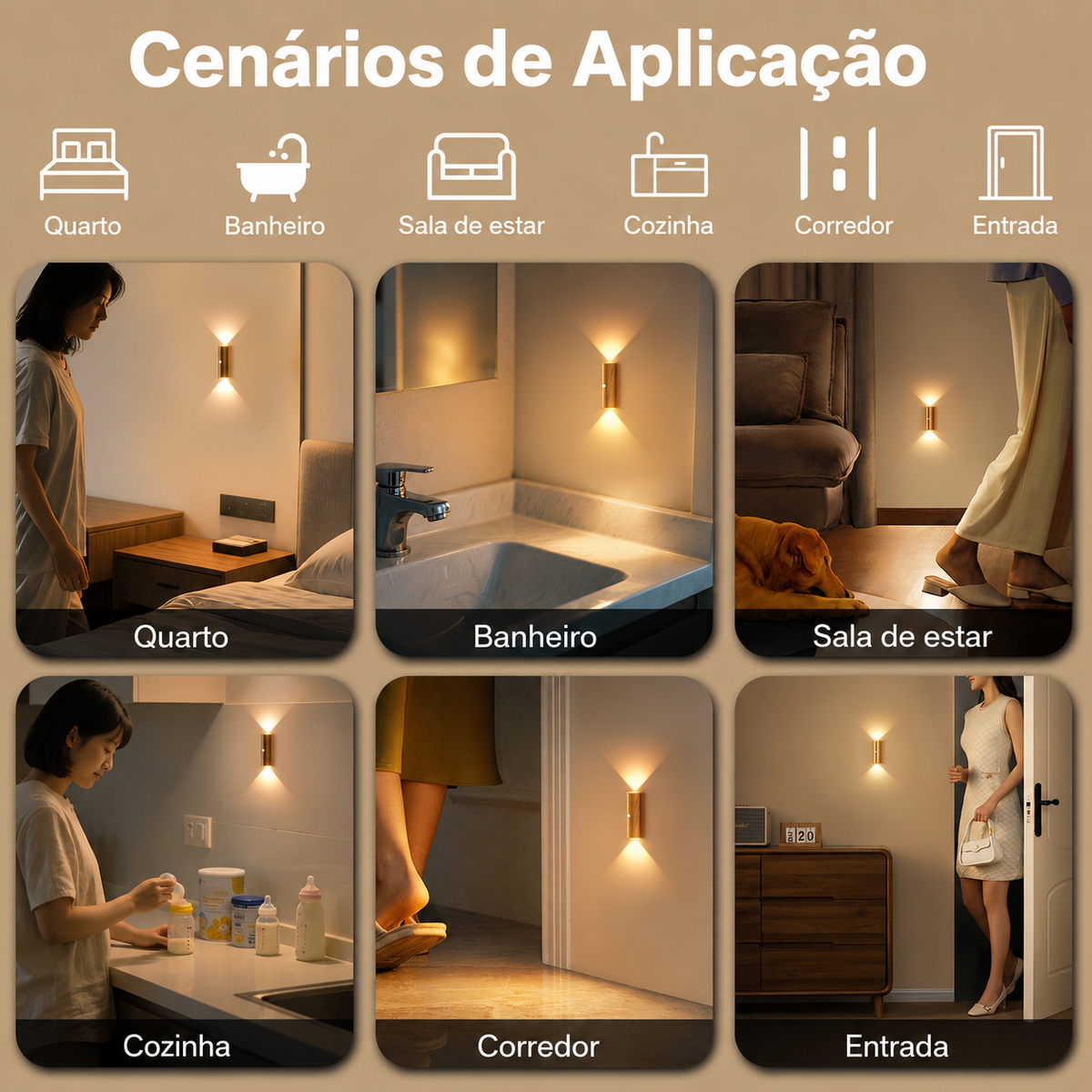 Rechargeable LED Motion Sensor Wall Sconce — Dulune