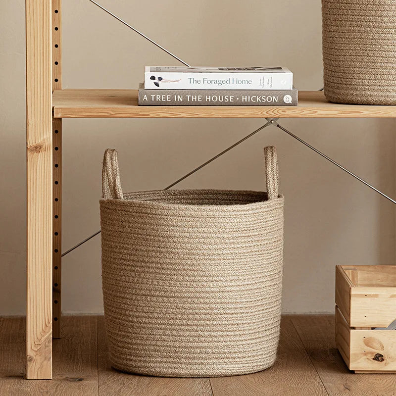 Round Cotton Rope Planter Basket — Dulune